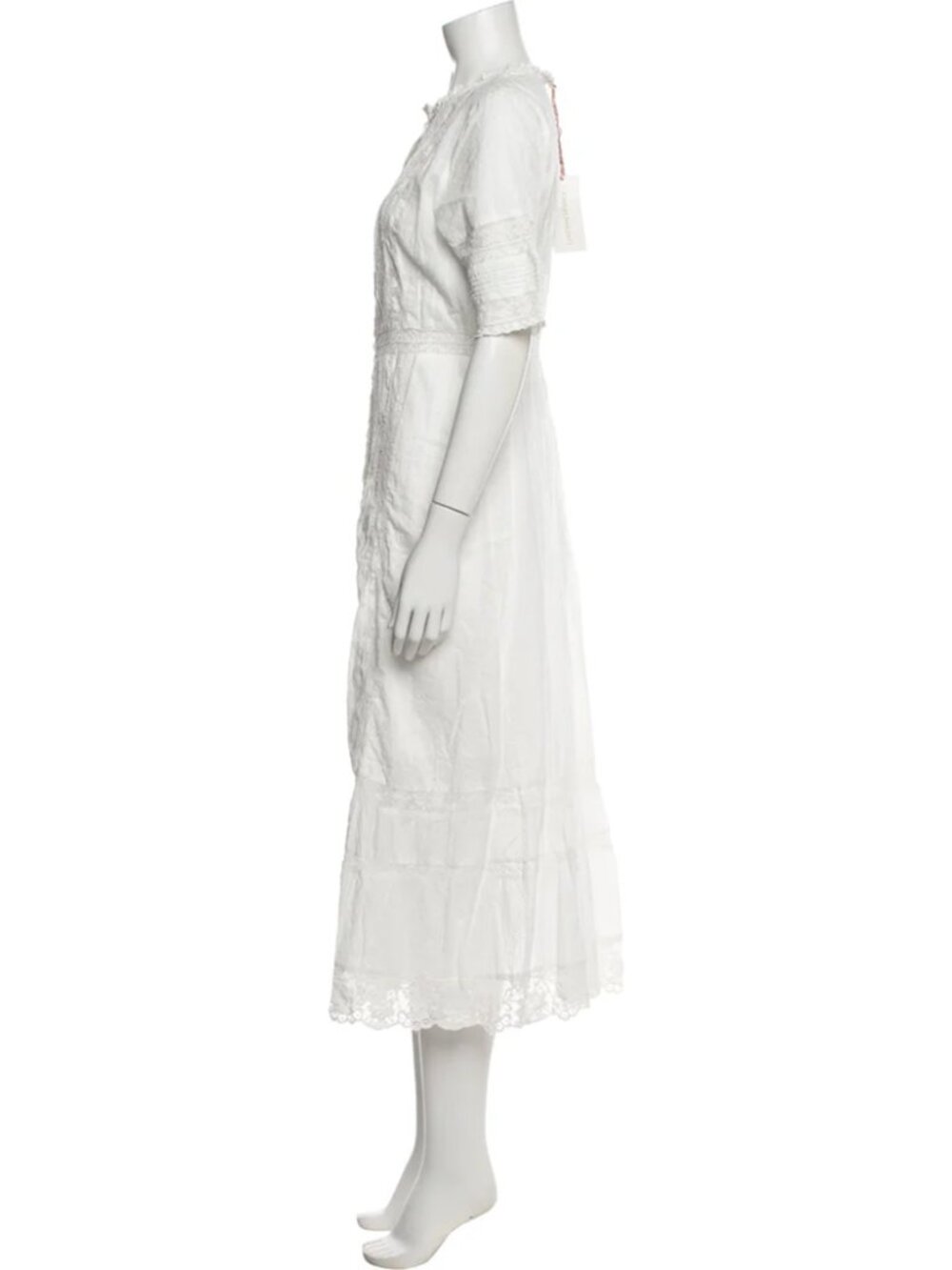 LoveShackFancy Francilla Cotton Midi Dress - Picture 5 of 6